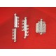 Magnetic slide clasp, 4-Strand, 31mm, platinum plate