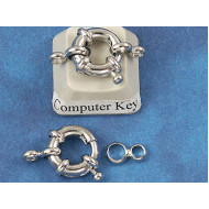 Chunky Springring Clasp, 11mm platinum colour