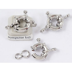 Chunky Springring Clasp, 13mm platinum colour