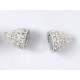 Magnetic clasp, 13x27mm, silver with Rhinestones