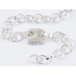 Chain by the metre, loopy cable, silver plate