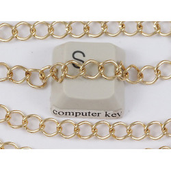 Chain by the Metre, 4.8x5.5mm Open Curb, gold plate