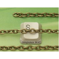 Chain by the metre, Chunky Cable Chain, 4.85x6.0mm, antiqued bronze