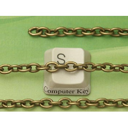 Chain by the metre, Chunky Cable Chain, 4.85x6.0mm, antiqued bronze