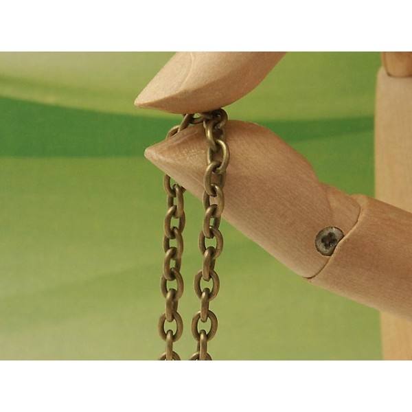 Chain by the metre, Chunky Cable Chain, 4.85x6.0mm, antiqued bronze