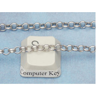 Chain by the metre, English Belcher style, 3.8mm Platinum colour