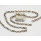 Chain by the metre, fine open cable 3mm, burnished brass