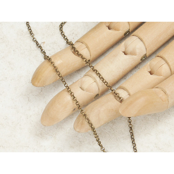 Chain, 10 metre piece, tiny rollo, antiqued bronze
