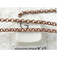 Chain, 10 metre piece, tiny rollo, antiqued copper