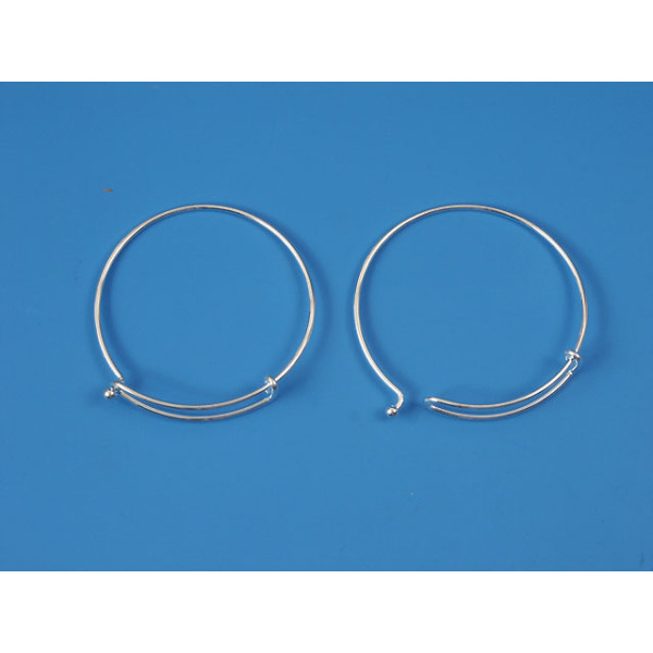 Bangle Wire, adjustable, silver plate
