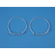 Bangle Wire, adjustable, silver plate