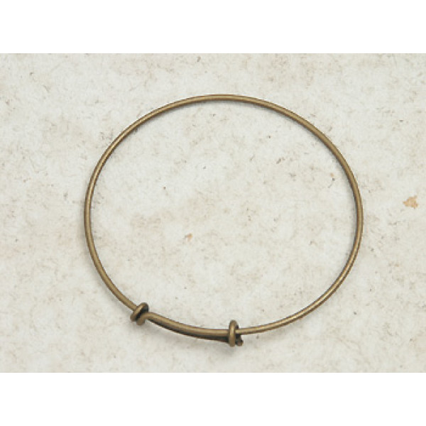 Bangle Wire, adjustable, antiqued bronze