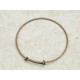 Bangle Wire, adjustable, antiqued bronze