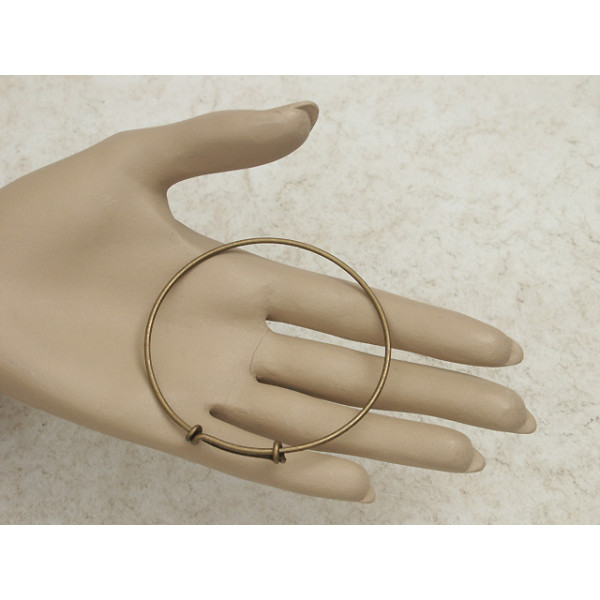 Bangle Wire, adjustable, antiqued bronze