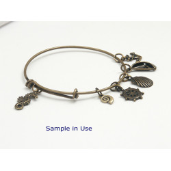 Bangle Wire, adjustable, antiqued bronze