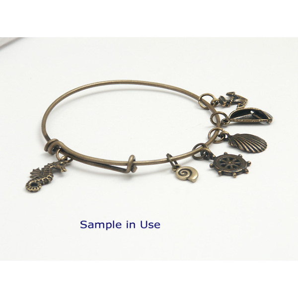 Bangle Wire, adjustable, antiqued bronze