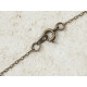 26 inch necklace chain, very fine cable link, antique bronze