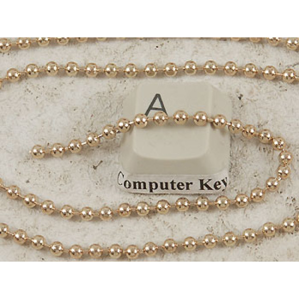 2.4mm Chain by the metre, Ball Chain, light gold
