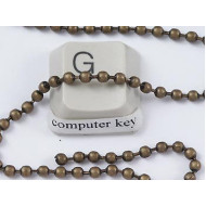 2.4mm Chain by the metre, steel Ball Chain ant. bronze