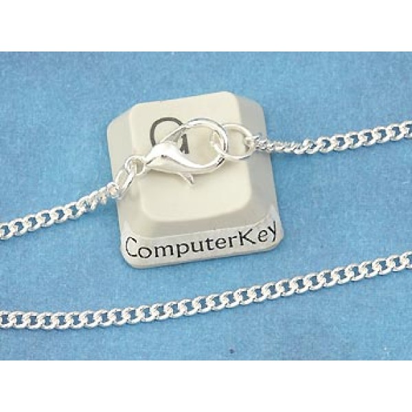 24 inch necklace chain, curb link, silver plate, each