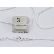 20 inch snake chain, silver plate