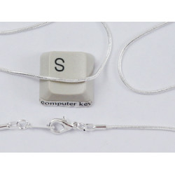 20 inch snake chain, silver plate
