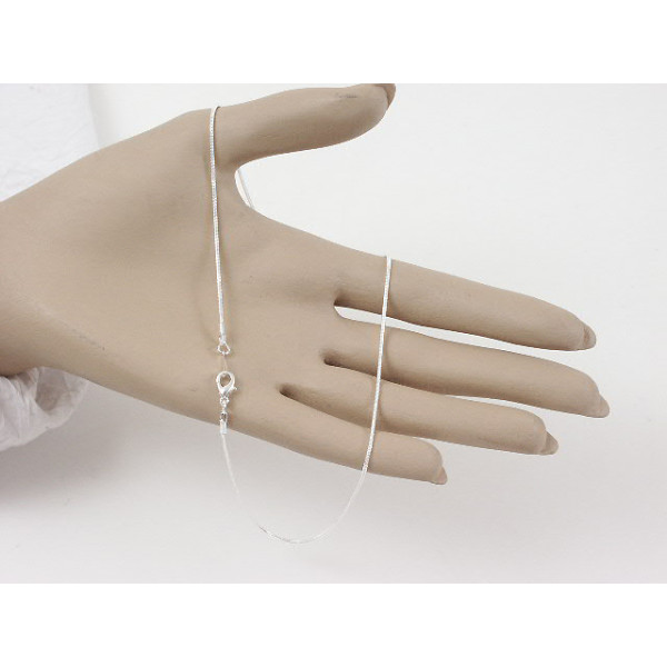 20 inch snake chain, silver plate