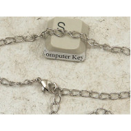 Bracelet Chain, 7.5inch, fine with extender, nickel