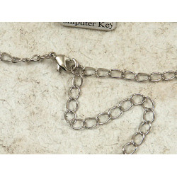 Bracelet Chain, 7.5inch, fine with extender, nickel