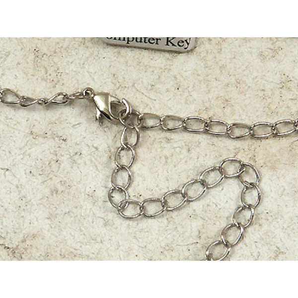 Bracelet Chain, 7.5inch, fine with extender, nickel