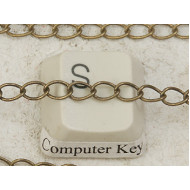 Chain by the metre, Curb link, 3.5x5.2mm links, antiqued bronze