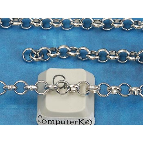 Chain by the metre, English Belcher style, 4.5mm Platinum colour