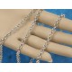 Chain by the metre, English Belcher style, 4.5mm Platinum colour