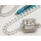 Chain by the metre, Cuban style, 5.2x7.6mm, silver plated