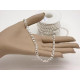 Chain by the metre, Cuban style, 5.2x7.6mm, silver plated
