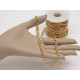 Chain by the metre, Cuban style, 6x7.8mm, 16ct gold plated