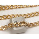 Chain by the metre, Cuban style, 6x7.8mm, 16ct gold plated