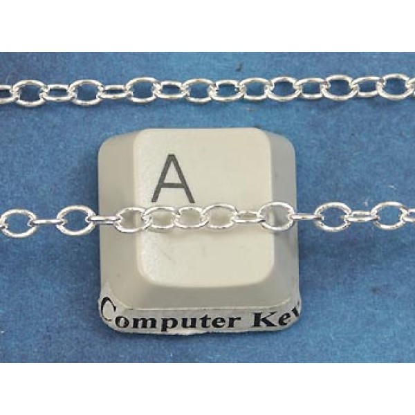 SECONDS: Chain by the metre, fine round Cable, 3.4x2.8mm, Silver plate