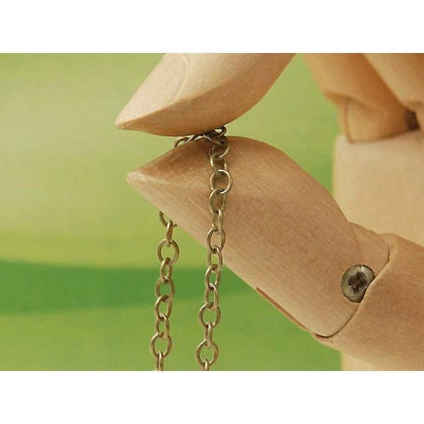 Chain by the metre, fine round Cable, 3.4x2.8mm, Antique Bronze