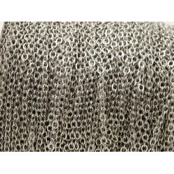 Chain by the metre, Cable, 3.2x2.7mm, NF Platinum colour