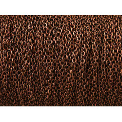 Chain by the metre, Cable, 3.5x3mm, NF Copper plate