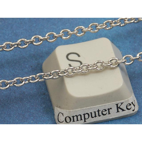 Chain by the metre, fine Cable, 2.8x2mm, NF nickel colour