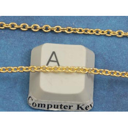 Chain by the metre, fine Cable, 2.8x2mm, Gold plate