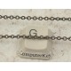 Chain by the metre, fine Cable, 2.8x2mm, Black plate