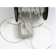 BUDGET Beading Chain, 0.8mm, 5m roll, silver plate