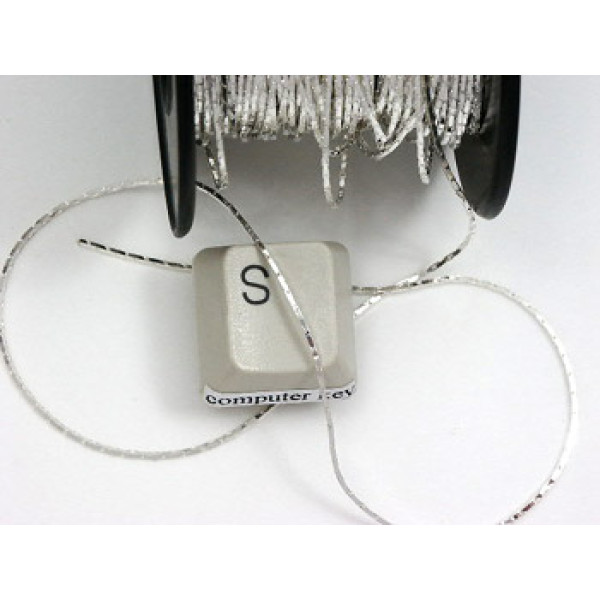 BUDGET Beading Chain, 0.8mm, 5m roll, silver plate