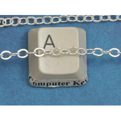 Chain by the metre, Cable, 4.2x2.8mm, Silver plate