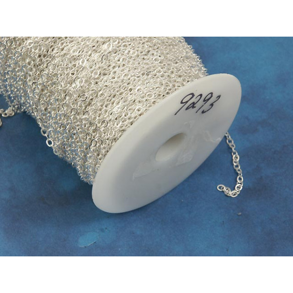 Chain by the metre, Cable, 4.2x2.8mm, Silver plate