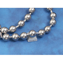 Chain by the metre, Ball Chain 14mm shiny nickel
