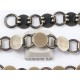 CLEARANCE: Disc and Loop chain, per metre, ant. brass